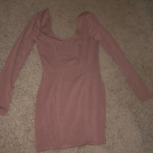 Tight dress with an open back